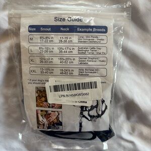 Dog Muzzle with Leash Attachment Size Medium Black